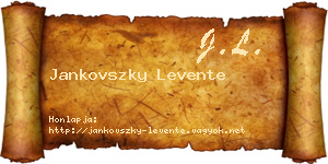Jankovszky Levente névjegykártya